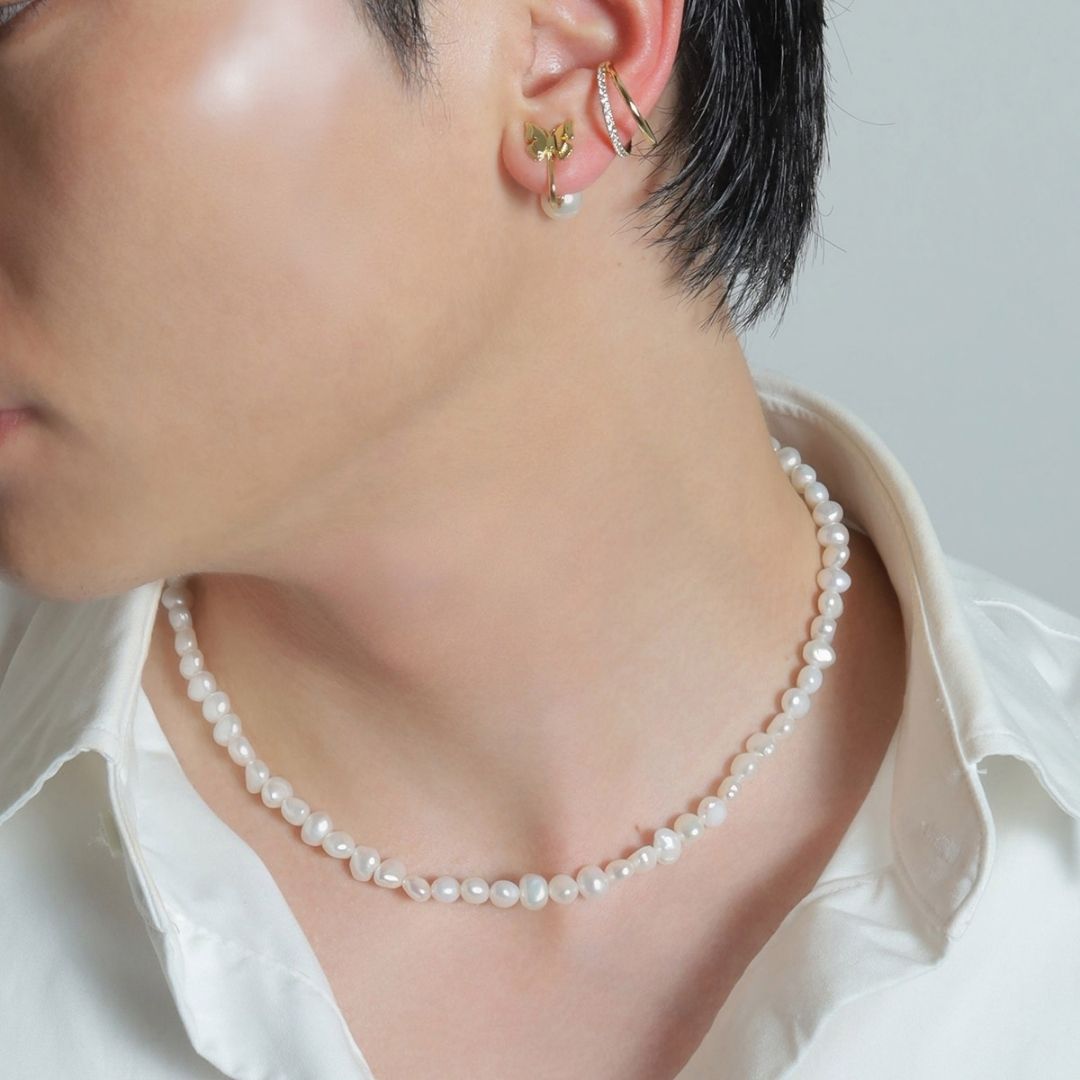 《Clip-on earrings》Butterfly Pearl Kiss（Casual）