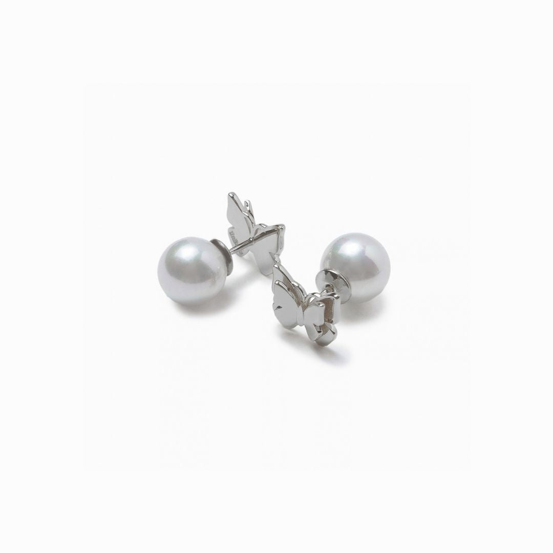 《Pierced earrings》Butterfly Pearl Kiss（Casual）