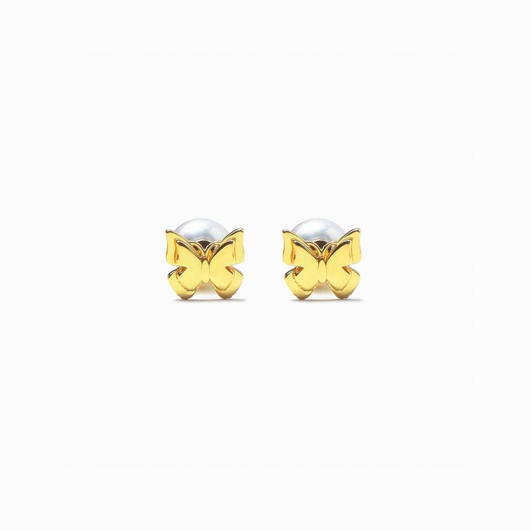 《Pierced earrings》Butterfly Pearl Kiss（Casual）