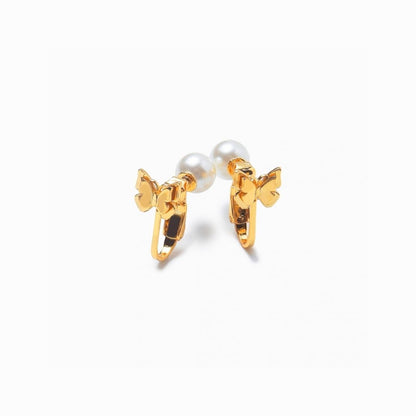 《Clip-on earrings》Butterfly Pearl Kiss（Casual）