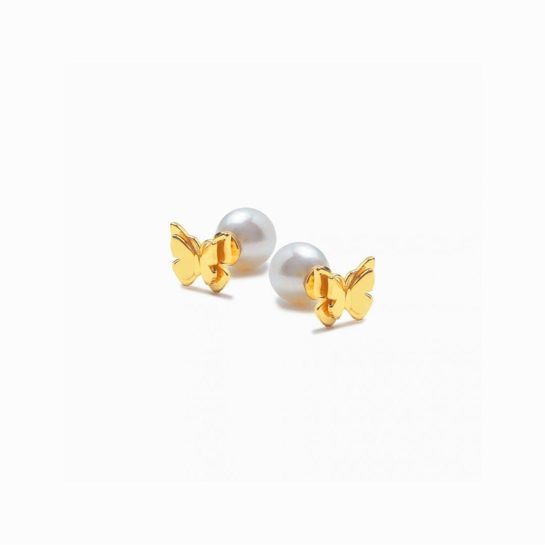 《Pierced earrings》Butterfly Pearl Kiss（Casual）