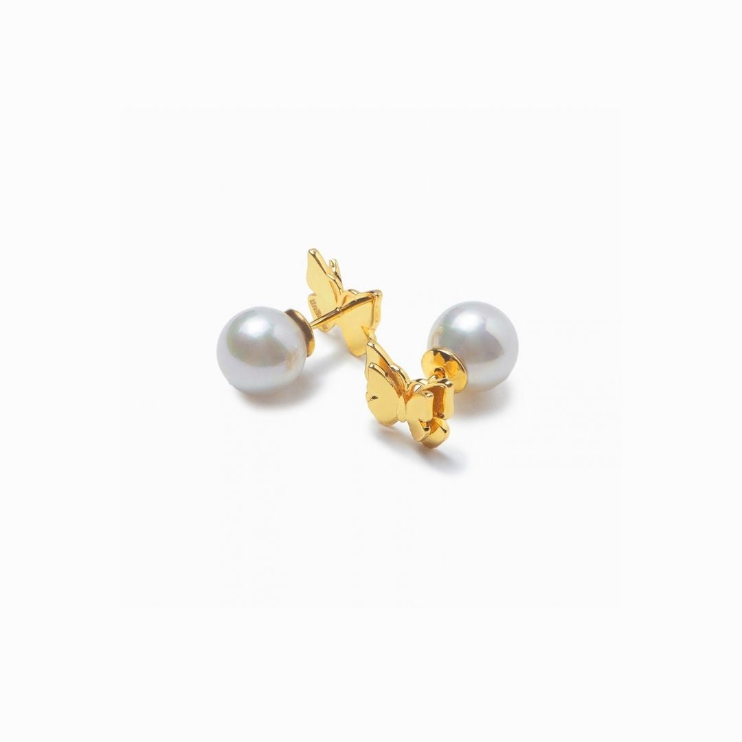 《Pierced earrings》Butterfly Pearl Kiss（Casual）