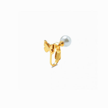 《Clip-on earrings》Butterfly Pearl Kiss（Casual）