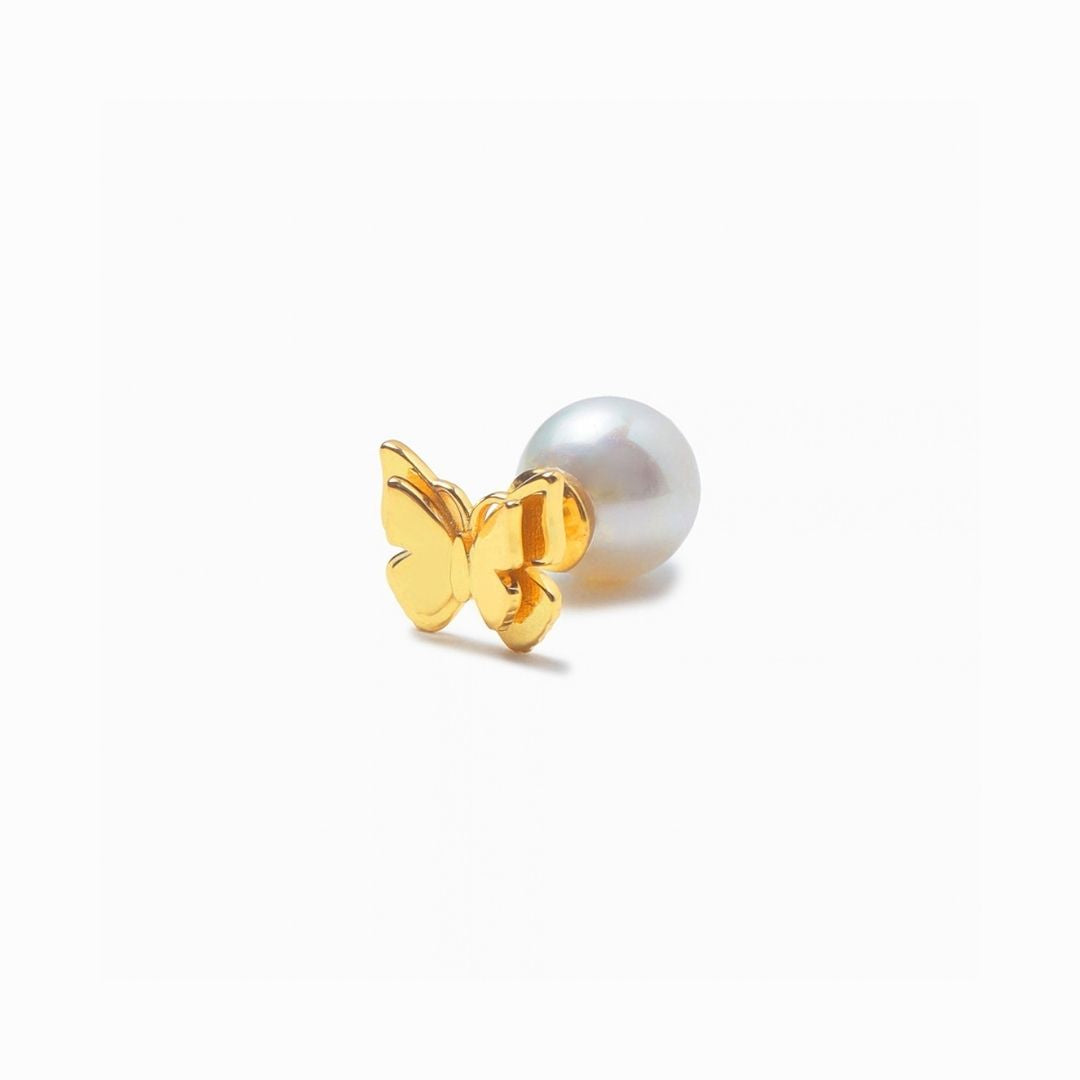 《Pierced earrings》Butterfly Pearl Kiss（Casual）