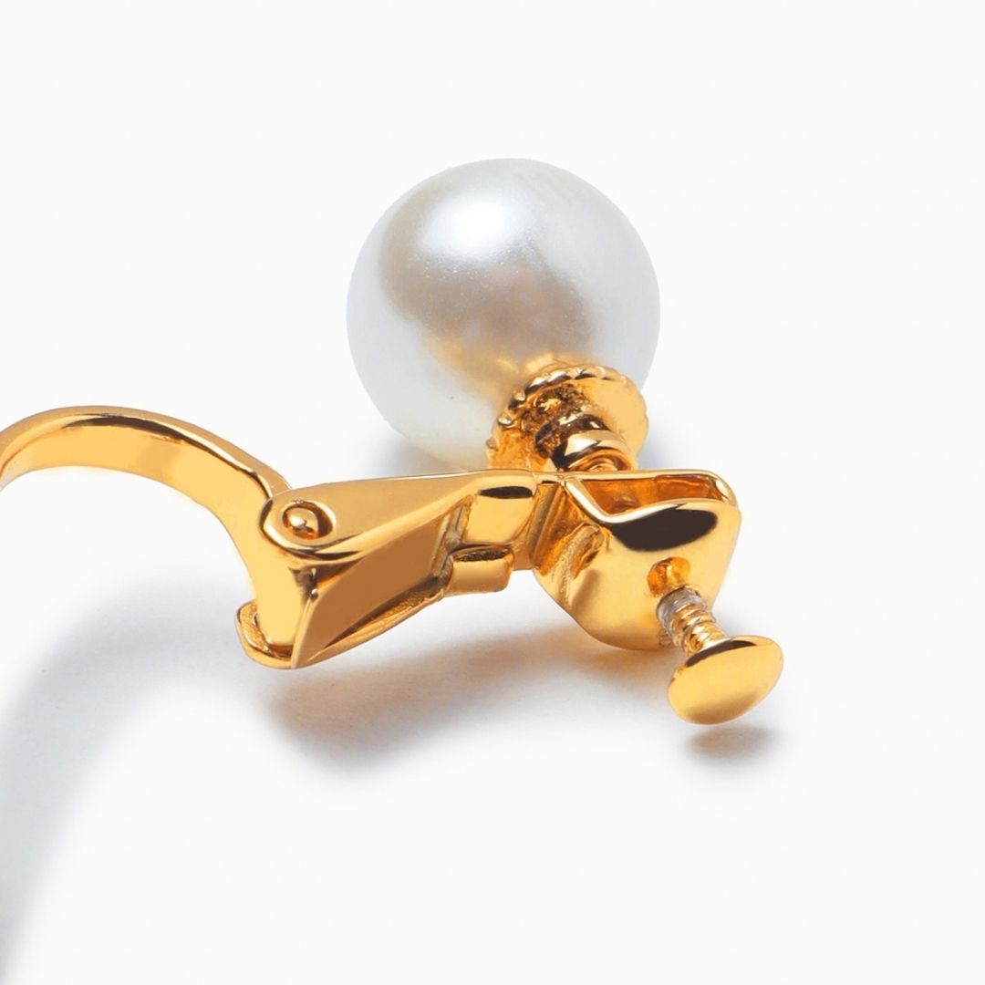 《Clip-on earrings》Butterfly Pearl Kiss（Casual）