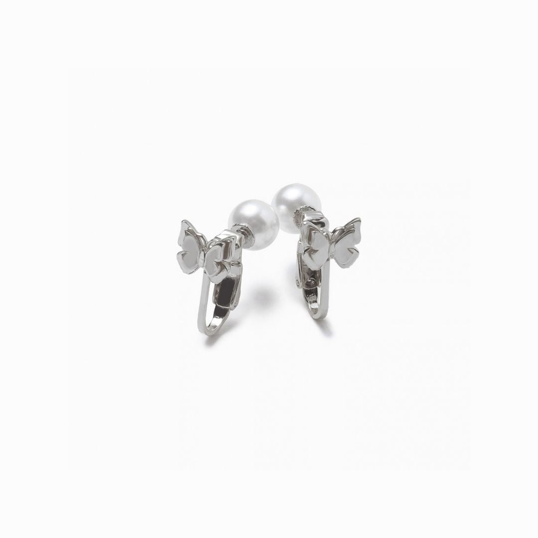 《Clip-on earrings》Butterfly Pearl Kiss（Casual）