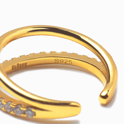 《Ear cuff ring》Cross Line（Luxe）