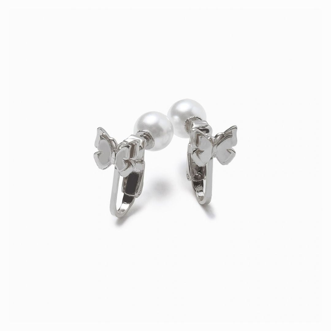 《Clip-on earrings》Butterfly Pearl Kiss（Luxe）