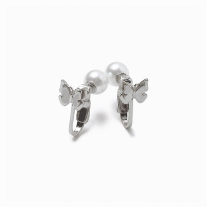 《Clip-on earrings》Butterfly Pearl Kiss（Luxe）