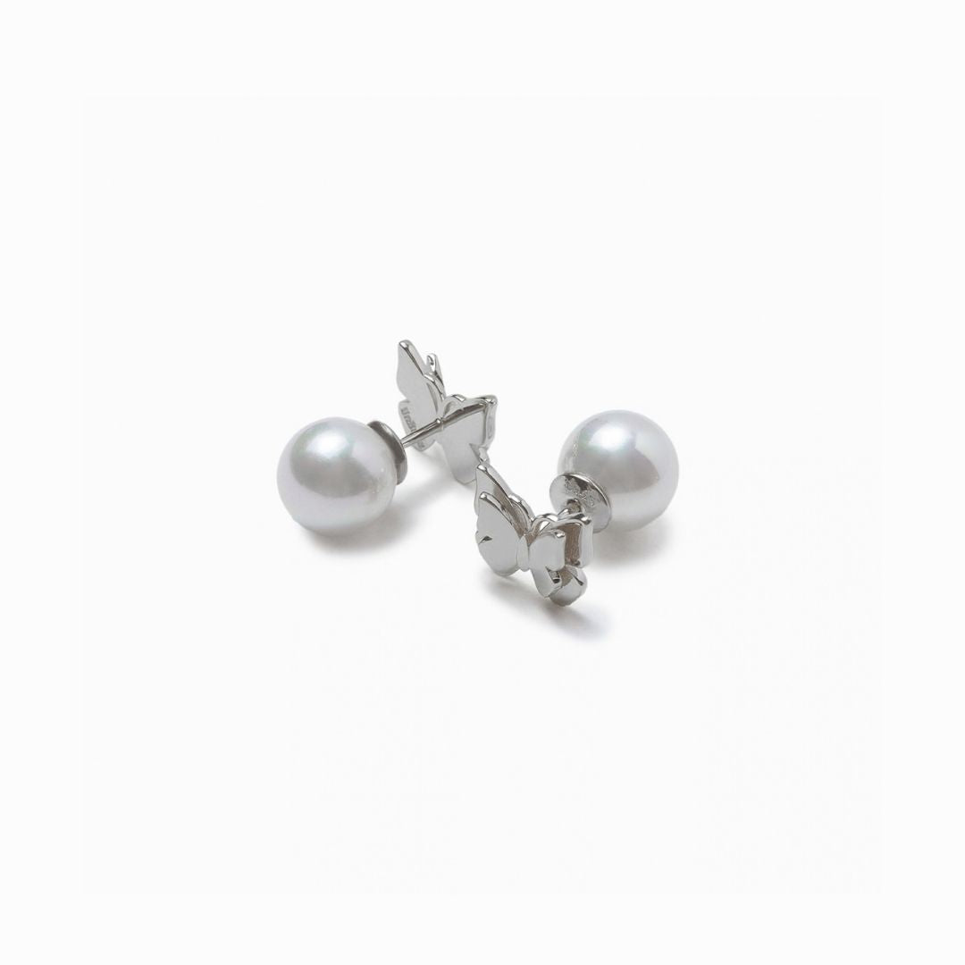 《Pierced earrings》Butterfly Pearl Kiss（Luxe）