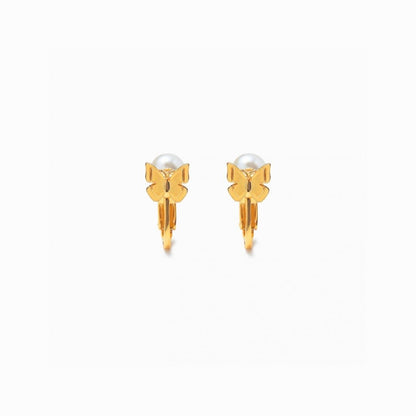 《Clip-on earrings》Butterfly Pearl Kiss（Luxe）