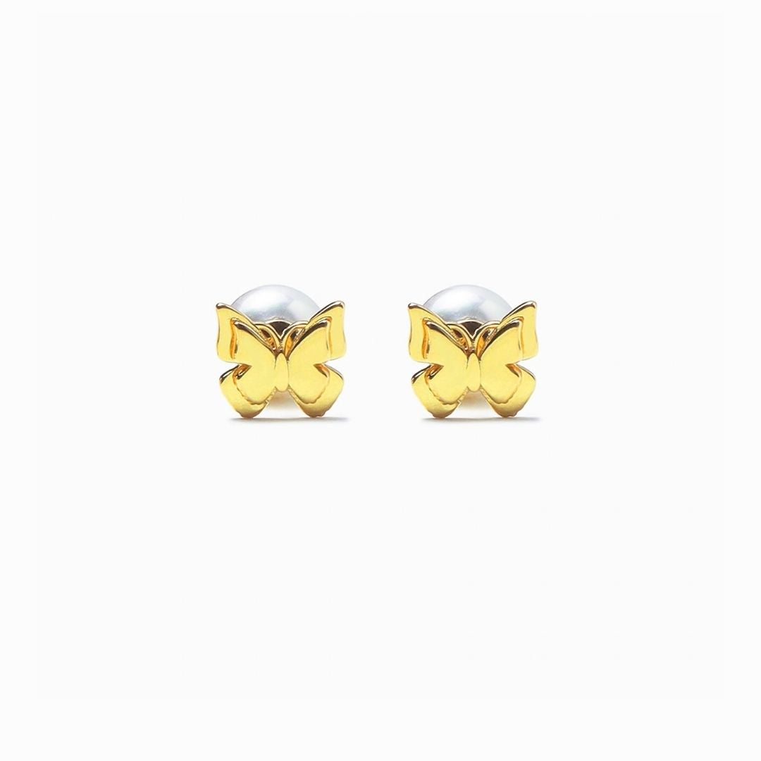 《Pierced earrings》Butterfly Pearl Kiss（Luxe）