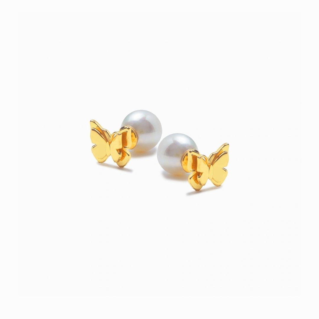 《Pierced earrings》Butterfly Pearl Kiss（Luxe）