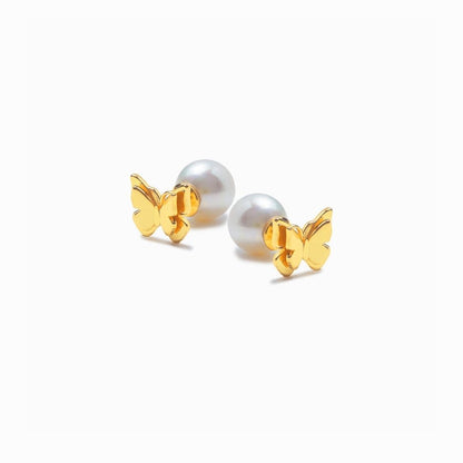 《Pierced earrings》Butterfly Pearl Kiss（Luxe）