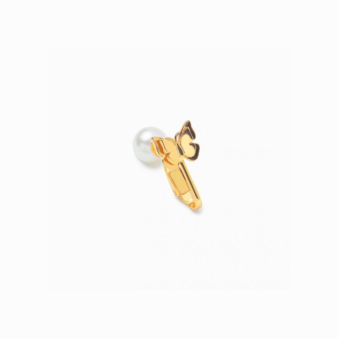 《Clip-on earrings》Butterfly Pearl Kiss（Luxe）