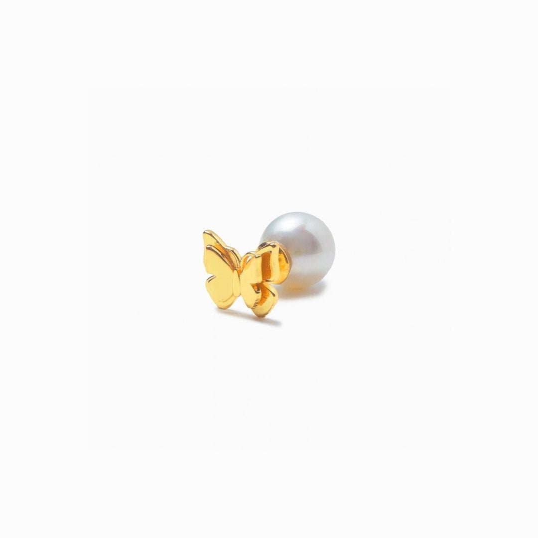 《Pierced earrings》Butterfly Pearl Kiss（Luxe）