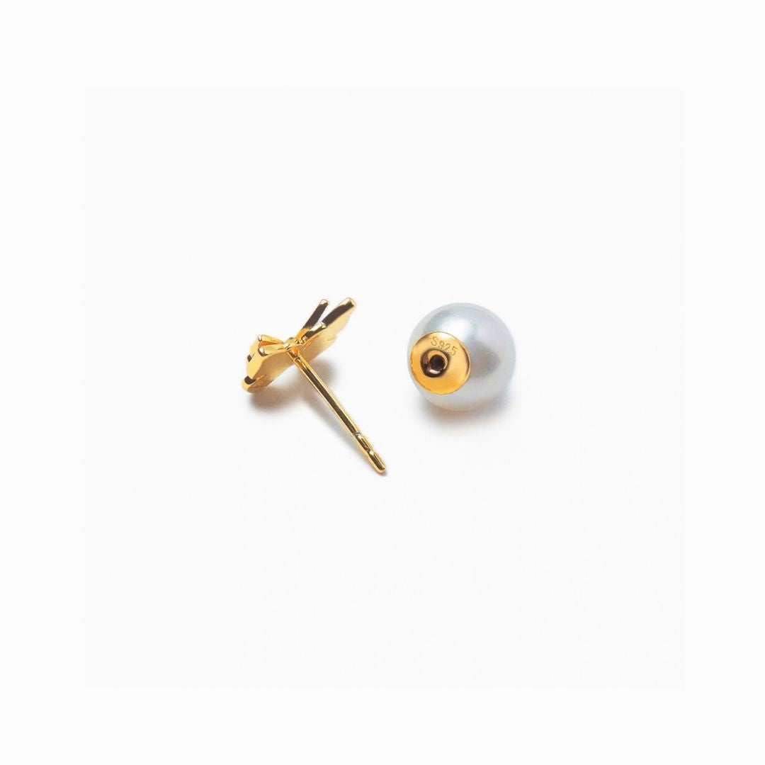 《Pierced earrings》Butterfly Pearl Kiss（Luxe）