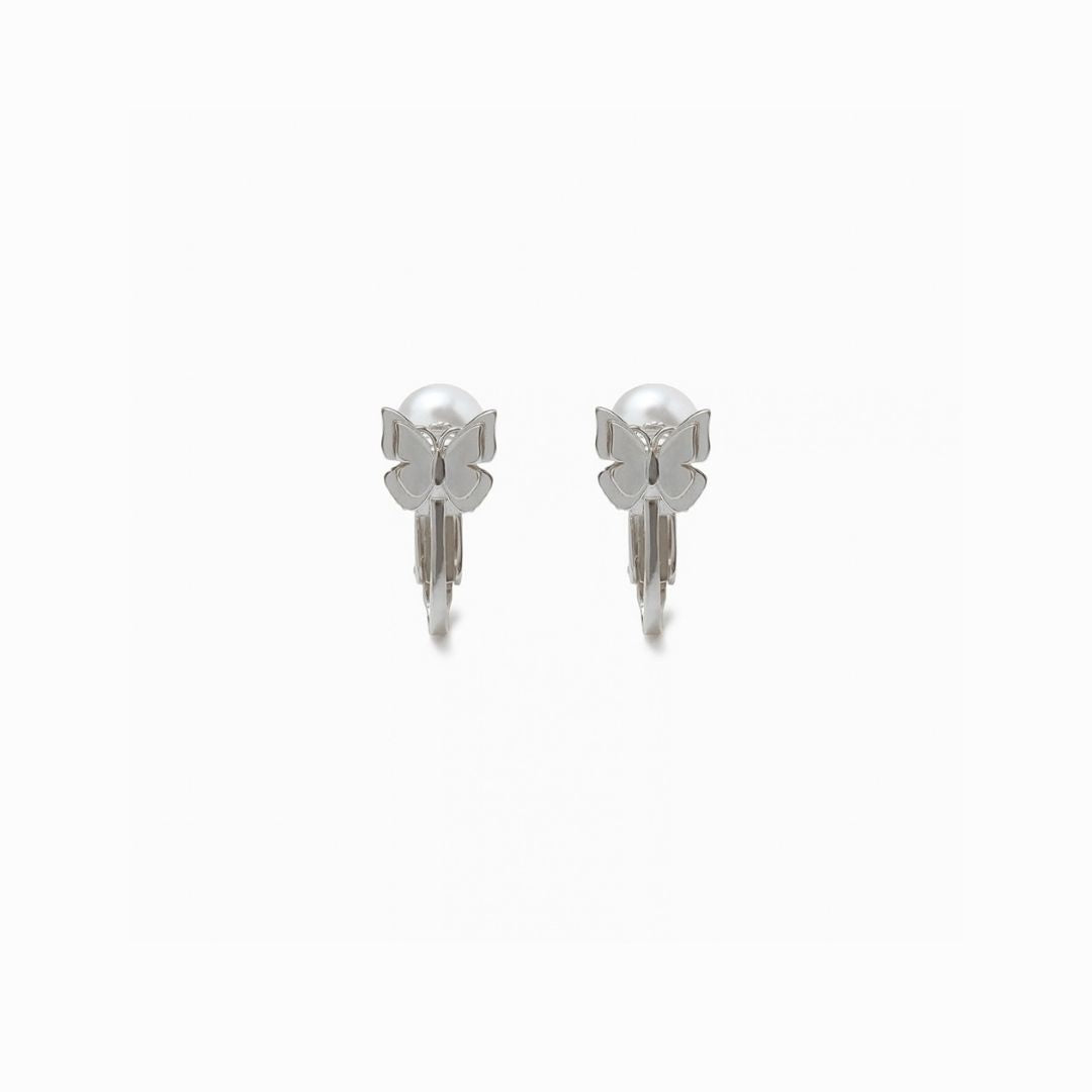 《Clip-on earrings》Butterfly Pearl Kiss（Luxe）