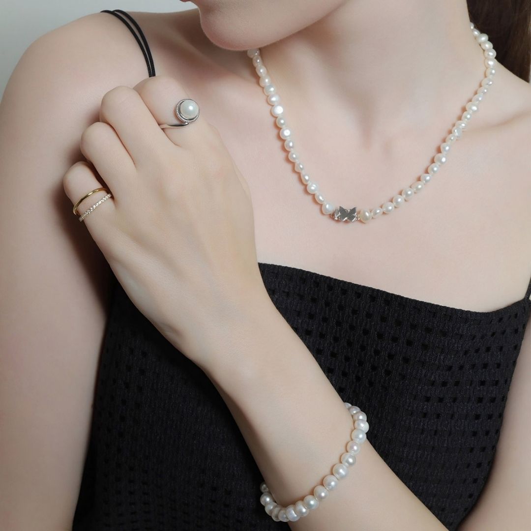 《Limited set》Butterfly Pearl Trio Set（Casual）